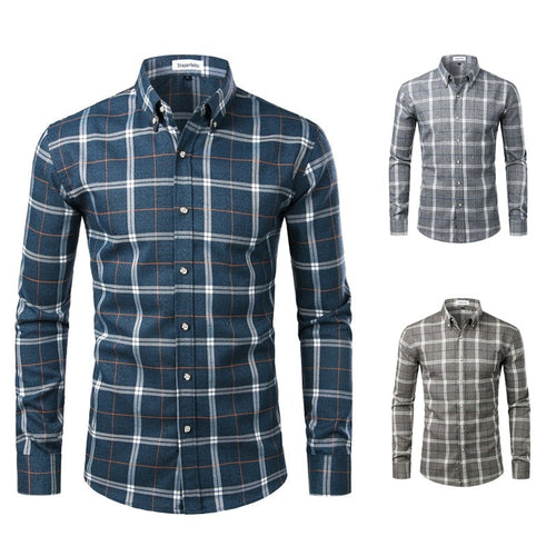 HuLooXuJi New Autumn Fashion Brand Men Clothes Slim Fit Men Long Sleeve